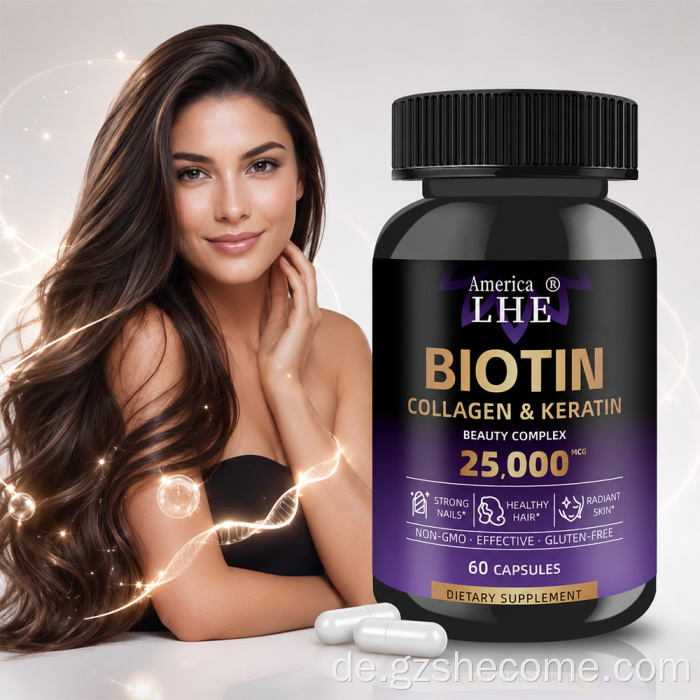 Shecome Biotin Collagen Haarwachstum unterstützt Haut und Nägel